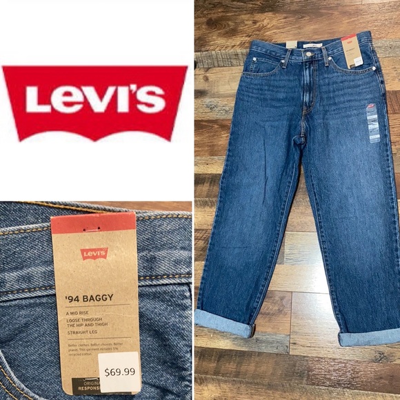 Levi's Other - NWT men’s Levi’s ‘94 Baggy blue jeans size 30x31 wide leg